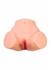 Телесный реалистичный мастурбатор-полуторс с 2 любовными входами - No Name - в Березниках купить с доставкой