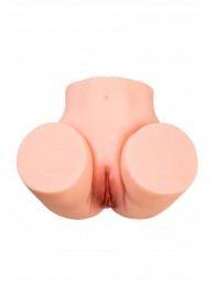 Телесный мастурбатор в форме попки с 2 любовными входами - No Name - в Березниках купить с доставкой