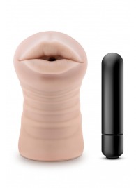 Телесный мастурбатор-ротик Nicole Vibrating Masturbator - Blush Novelties - в Березниках купить с доставкой