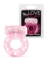 Розовое эрекционное виброкольцо с бабочкой - 1137 - в Березниках купить с доставкой
