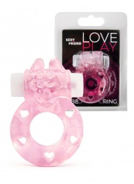 Розовое эрекционное виброкольцо в форме зайчика - 1137 - в Березниках купить с доставкой