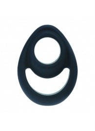 Черное эрекционное кольцо Double Ergo Silicone Cockring - Shots Media BV - в Березниках купить с доставкой