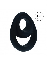 Черное эрекционное кольцо Double Ergo Silicone Cockring - Shots Media BV - в Березниках купить с доставкой