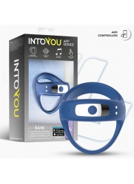 Синее интерактивное эрекционное виброкольцо Rank - Intoyou - в Березниках купить с доставкой