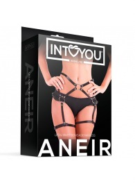 Черные стрепы на бёдра Aneir - Intoyou - купить с доставкой в Березниках