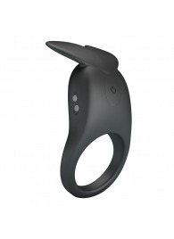 Черное перезаряжаемое виброкольцо Carlton - Baile - в Березниках купить с доставкой