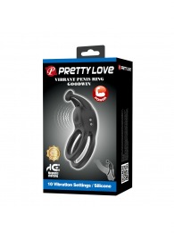 Черное перезаряжаемое виброкольцо Goodwin - Baile - в Березниках купить с доставкой