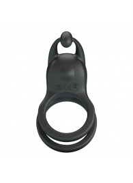 Черное перезаряжаемое виброкольцо Goodwin - Baile - в Березниках купить с доставкой