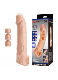Телесный фаллоудлинитель с подхватом мошонки Silas - 26 см. - Baile - в Березниках купить с доставкой