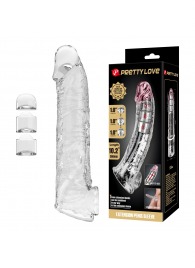 Прозрачный фаллоудлинитель с подхватом мошонки Silas - 26 см. - Baile - в Березниках купить с доставкой