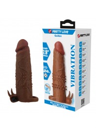 Коричневая насадка на пенис Quillon - 20 см. - Baile - в Березниках купить с доставкой