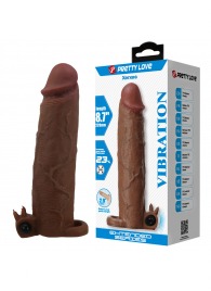 Коричневая насадка на пенис Xerxes - 22 см. - Baile - в Березниках купить с доставкой