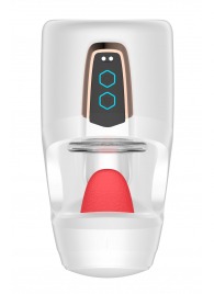 Белый мастурбатор с язычком и возвратно-поступательными движениями - Secwell - в Березниках купить с доставкой