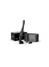 Черная секс-машина с функцией нагрева, насадками и присоской Sesh - Zalo - купить с доставкой в Березниках