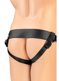 Телесный фаллопротез на черных ремнях Conall - 15 см. - ToyFa - купить с доставкой в Березниках