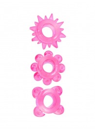 Комплект из 3 розовых эрекционных колец - Erowoman-Eroman - в Березниках купить с доставкой