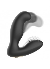 Черный вибромассажер простаты с ротацией и пультом ДУ - Ibiza - в Березниках купить с доставкой