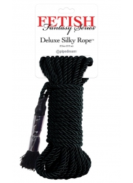 Черная веревка для фиксации Deluxe Silky Rope - 9,75 м. - Pipedream - купить с доставкой в Березниках