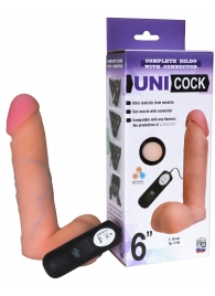 Фаллическая насадка Харнесс UNICOCK 6  с вибрацией - 18 см. - LOVETOY (А-Полимер) - купить с доставкой в Березниках