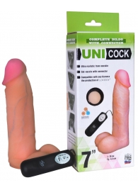 Фаллическая насадка Харнесс UNICOCK 7  с вибрацией - 19 см. - LOVETOY (А-Полимер) - купить с доставкой в Березниках