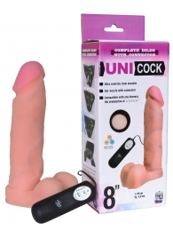 Фаллическая насадка Харнесс UNICOCK 8  с вибрацией - 20 см. - LOVETOY (А-Полимер) - купить с доставкой в Березниках
