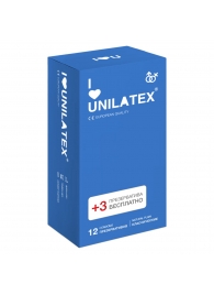 Классические презервативы Unilatex Natural Plain - 12 шт. + 3 шт. в подарок - Unilatex - купить с доставкой в Березниках