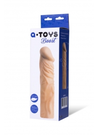 Насадка с ярко выраженной головкой и рельефным стволом - 19 см. - A-toys - в Березниках купить с доставкой