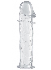 Гладкая прозрачная насадка с усиками под головкой - 12,5 см. - Toyfa Basic - в Березниках купить с доставкой