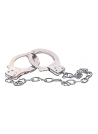 Наручники из металла с длинной цепочкой CHROME HANDCUFFS METAL HANDCUFFS W. KEY - NMC - купить с доставкой в Березниках