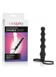 Насадка на пенис для двойного проникновения Silicone Beaded Double Rider - 14 см. - California Exotic Novelties - в Березниках купить с доставкой