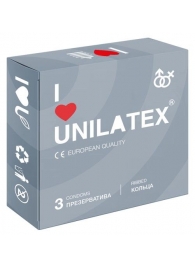 Презервативы с рёбрами Unilatex Ribbed - 3 шт. - Unilatex - купить с доставкой в Березниках