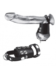 Кольцо на член и мошонку Cock Ring With 2  Ball Stretcher And Optional Weight Ring - BlueLine - в Березниках купить с доставкой