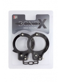 Чёрные наручники из листового металла BONDX METAL CUFFS BLACK - Dream Toys - купить с доставкой в Березниках