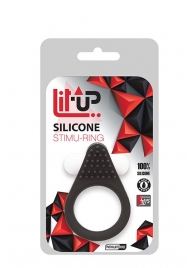 Чёрное эрекционное кольцо LIT-UP SILICONE STIMU RING 1 BLACK - Dream Toys - в Березниках купить с доставкой