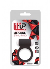 Чёрное эрекционное виброкольцо LIT-UP SILICONE STIMU RING 3 BLACK - Dream Toys - в Березниках купить с доставкой