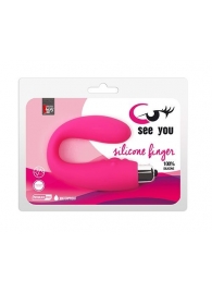 Розовый стимулятор G-точки и клитора SEE YOU 7-SPEED SILICONE FINGER - Dream Toys