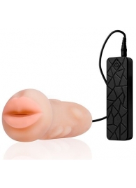 Мастурбатор-ротик с вибрацией REALSTUFF VIBRATING MASTURBATOR MOUTH - Dream Toys - в Березниках купить с доставкой