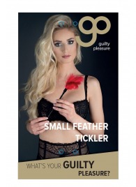 Пластиковая метелочка с красными пёрышками Small Feather Tickler - 32 см. - Blush Novelties - купить с доставкой в Березниках