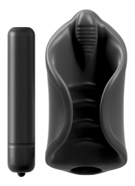 Чёрный мастурбатор Vibrating Silicone Stimulator с вибрацией - Pipedream - в Березниках купить с доставкой