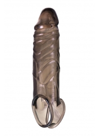 Дымчатая фаллическая насадка с подхватом и закрытой головкой - 16,2 см. - ToyFa - в Березниках купить с доставкой