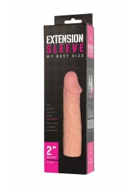 Телесная насадка-удлинитель Extension sleeve - 17 см. - Sitabella - в Березниках купить с доставкой