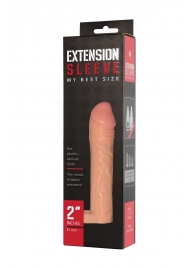 Телесная насадка-удлинитель Extension sleeve с подхватом - 17 см. - Sitabella - в Березниках купить с доставкой