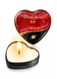 Массажная свеча с ароматом ванили Bougie Massage Candle - 35 мл. - Plaisir Secret - купить с доставкой в Березниках