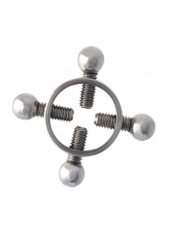 Серебристые зажимы для сосков на винтах - ToyFa - купить с доставкой в Березниках