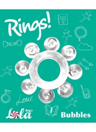 Прозрачное эрекционное кольцо Rings Bubbles - Lola Games - в Березниках купить с доставкой