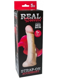 Реалистичная насадка с мошонкой REAL Standard - 18 см. - LOVETOY (А-Полимер) - купить с доставкой в Березниках