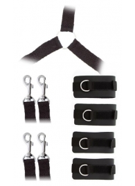 Комплект наручников и поножей LUXURIOUS BED RESTRAINT CUFF SET - Blush Novelties - купить с доставкой в Березниках