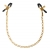 Чёрные с золотом зажимы на соски Gold Chain Nipple Clamps - Pipedream - купить с доставкой в Березниках