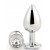 Серебристая анальная втулка с прозрачным кристаллом - 7,1 см. - Dream Toys - купить с доставкой в Березниках