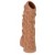 Телесная насадка с венками и открытой головкой Nude Sleeve S - 10 см. - KOKOS - в Березниках купить с доставкой